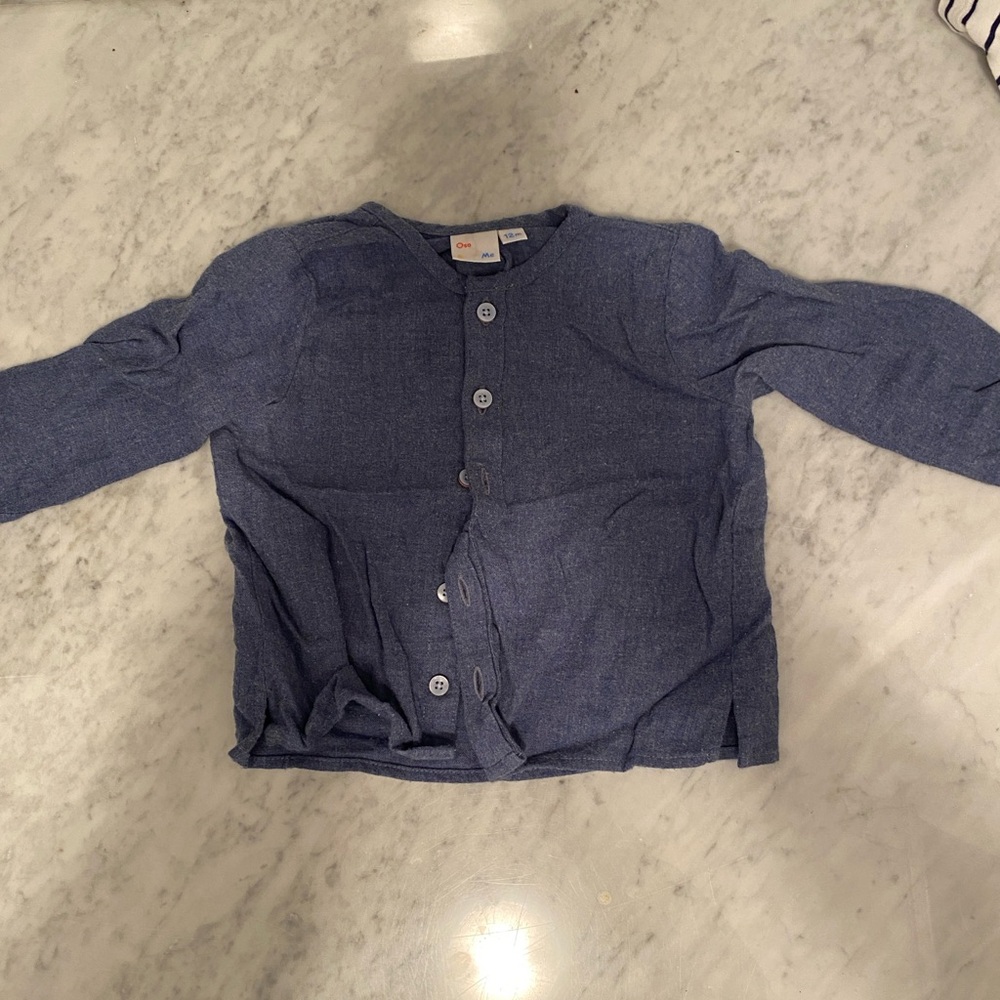 Oso & Me Blue Kids Flannel Button Down 12 Months